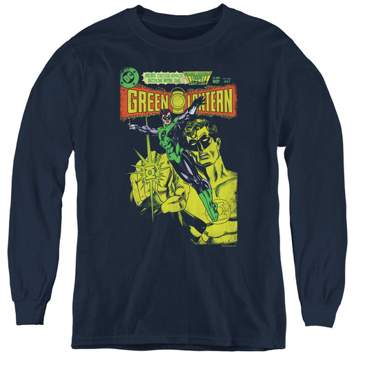 Green Lantern - Vintage Cover - Youth Long Sleeve Tee - Navy