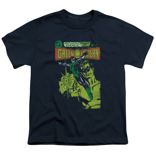 Green Lantern - Vintage Cover - Short Sleeve Youth 18/1 - Navy T-shirt