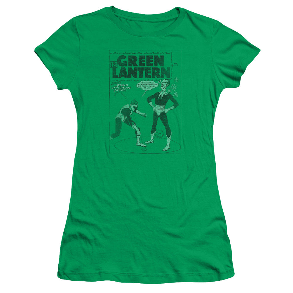 GREEN LANTERN PERILOUS TRAPS - S/S JUNIOR SHEER - KELLY GREEN T-Shirt