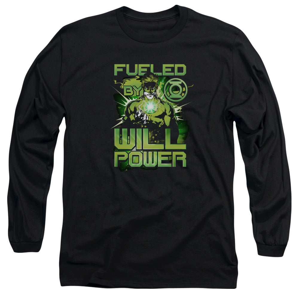 Green Lantern - Fueled - Long Sleeve Adult 18/1 - Black T-shirt