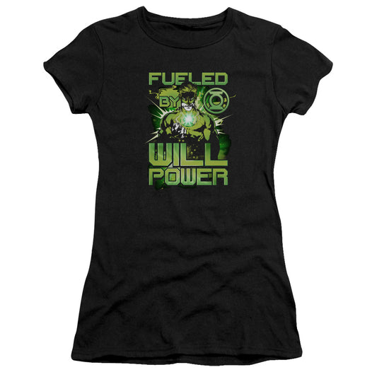 Green Lantern - Fueled - Short Sleeve Junior Sheer - Black T-shirt