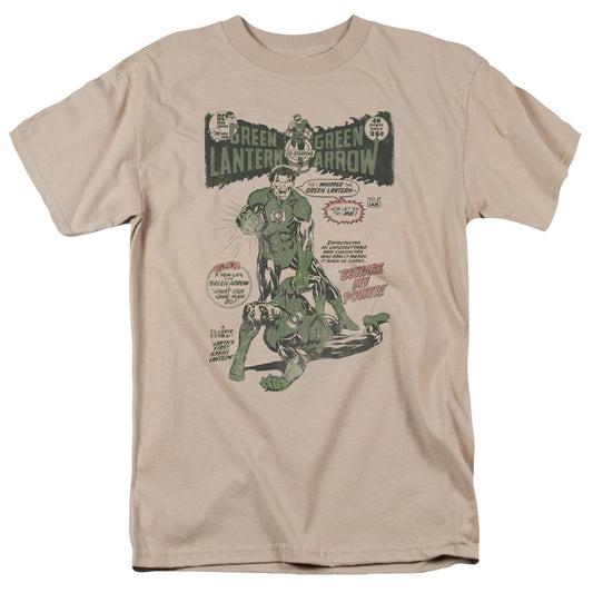 Green Lantern - Beware My Power - Short Sleeve Adult 18/1 - Sand T-shirt