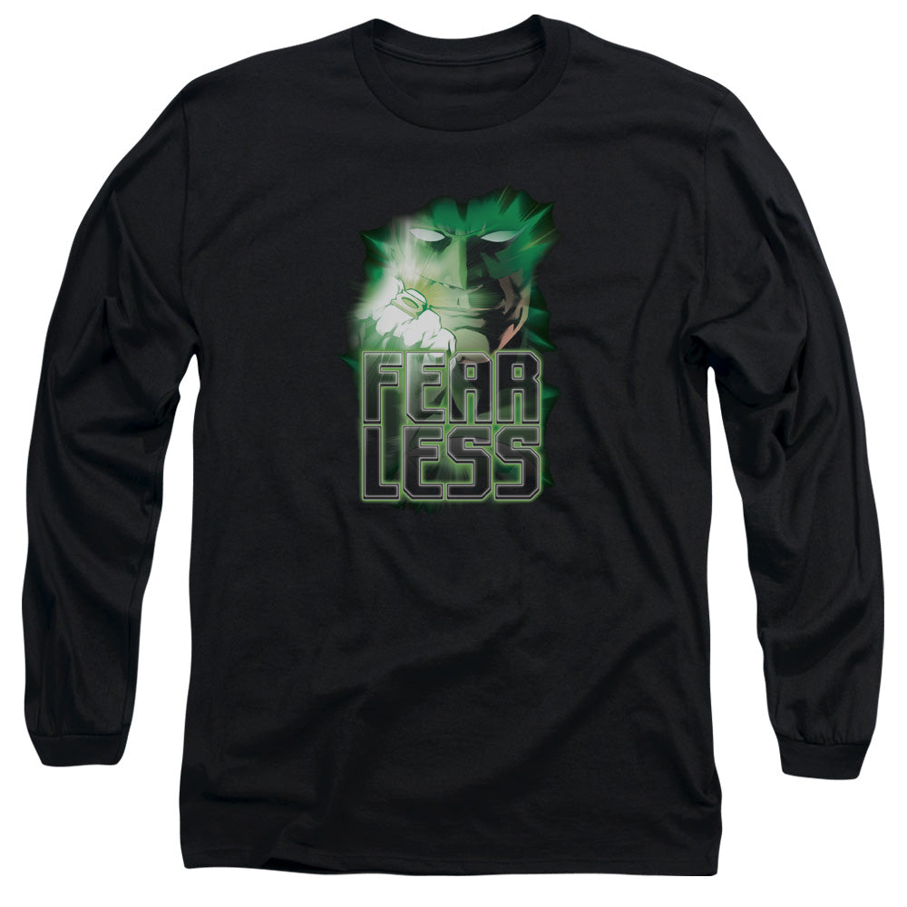Green Lantern - Fearless - Long Sleeve Adult 18/1 - Black T-shirt