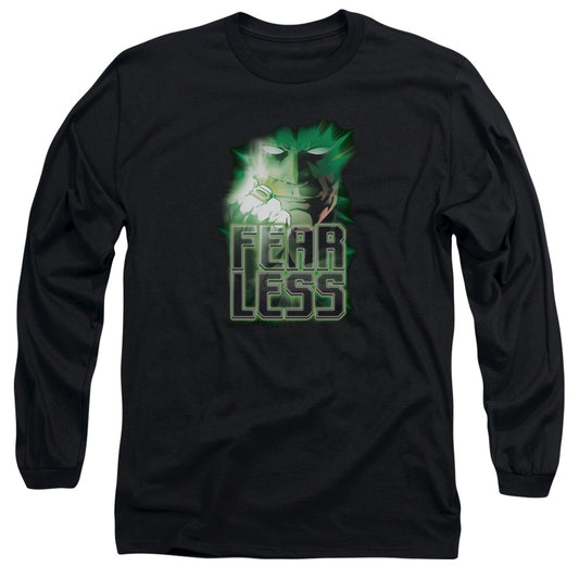 Green Lantern - Fearless - Long Sleeve Adult 18/1 - Black T-shirt