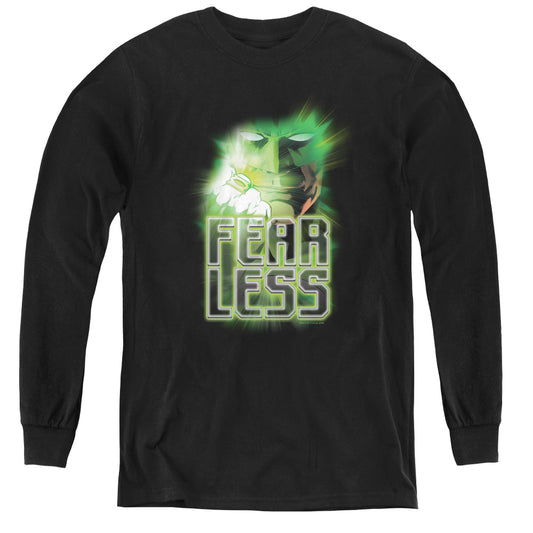 Green Lantern - Fearless - Youth Long Sleeve Tee - Black