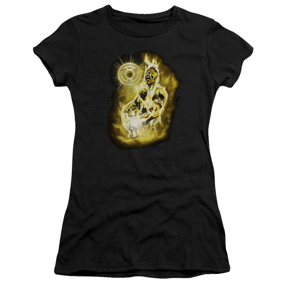 Green Lantern - Sinestro Nebula - Short Sleeve Junior Sheer - Black T-shirt