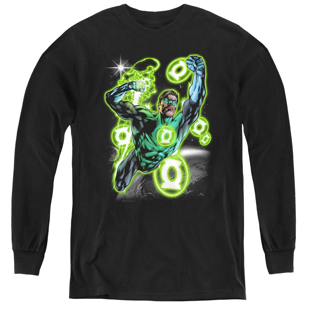 Green Lantern - Earth Sector - Youth Long Sleeve Tee - Black