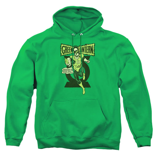 Green Lantern - Retro Oath - Adult Pull-over Hoodie - Kelly Green