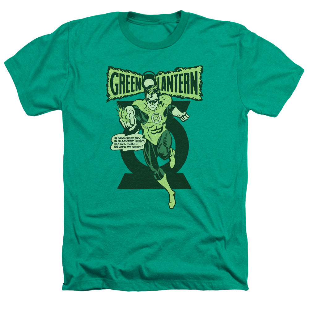 Green Lantern - Retro Oath - Adult Heather - Kelly Green