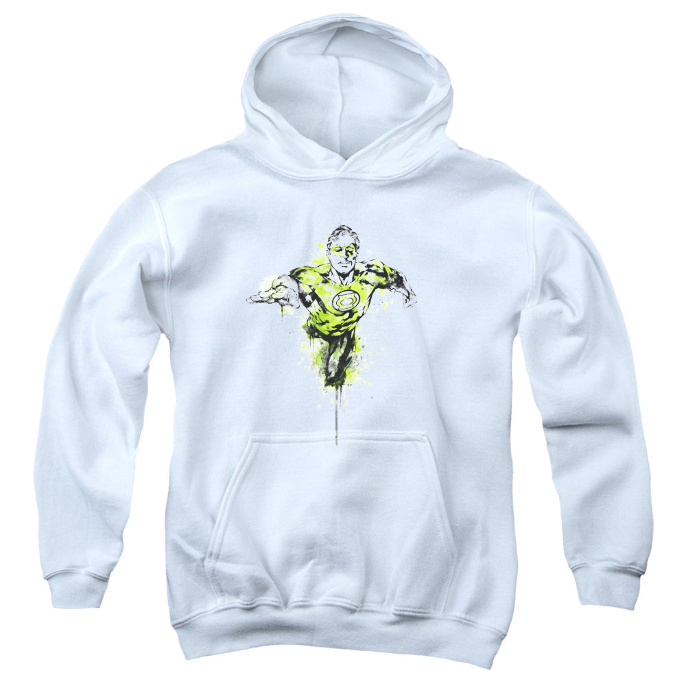 Green Lantern - Inked - Youth Pull-over Hoodie - White