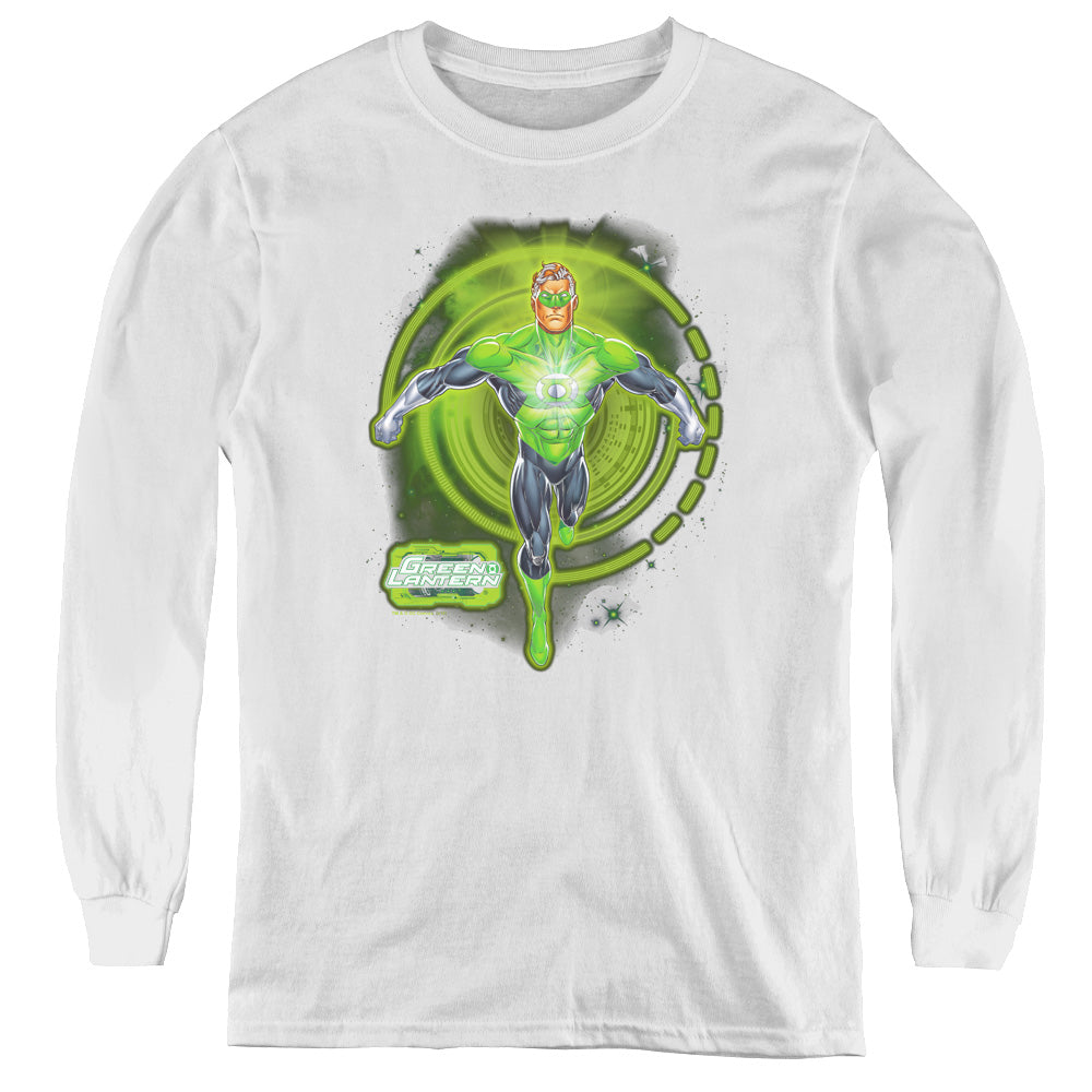 Green Lantern - Inked - Youth Long Sleeve Tee - White