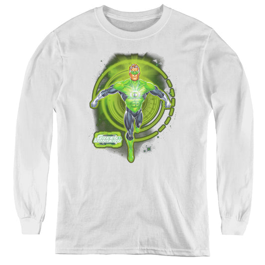 Green Lantern - Inked - Youth Long Sleeve Tee - White