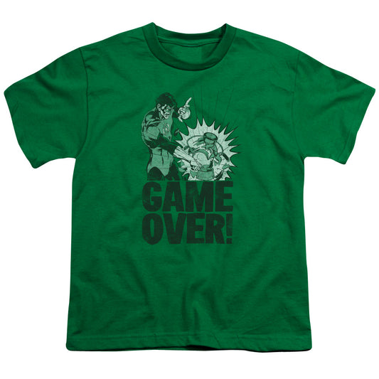 Green Lantern - Game Over - Short Sleeve Youth 18/1 - Kelly Green T-shirt