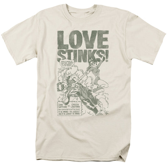Green Lantern - Love Stinks - Short Sleeve Adult 18/1 - Cream T-shirt