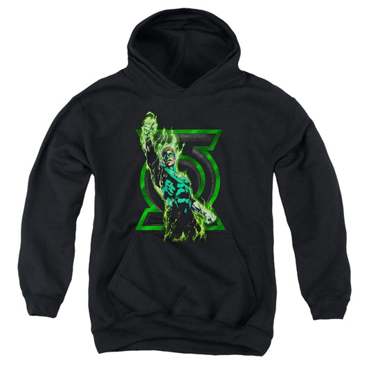 Green Lantern - Fully Charged - Youth Pull-over Hoodie - Black