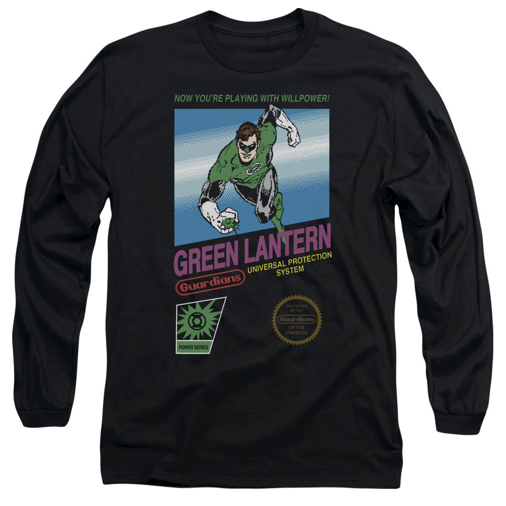 Green Lantern - Box Art - Long Sleeve Adult 18/1 - Black T-shirt