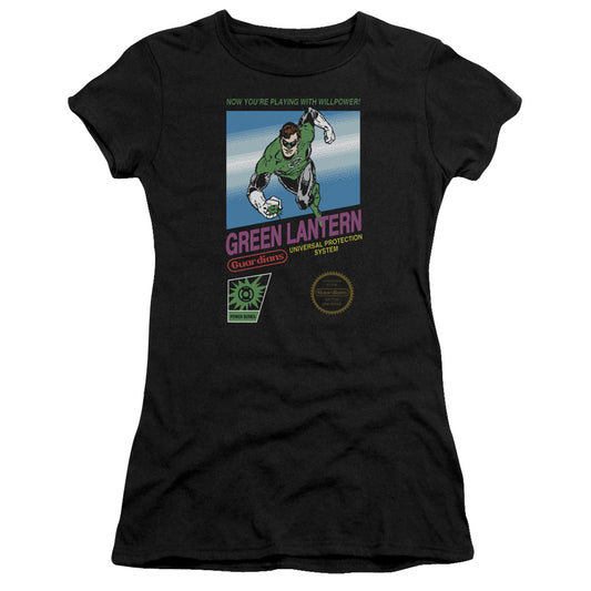 Green Lantern - Box Art - Short Sleeve Junior Sheer - Black T-shirt