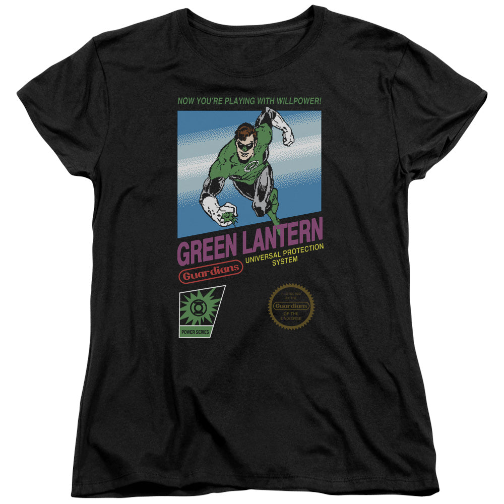 Green Lantern - Box Art - Short Sleeve Womens Tee - Black T-shirt