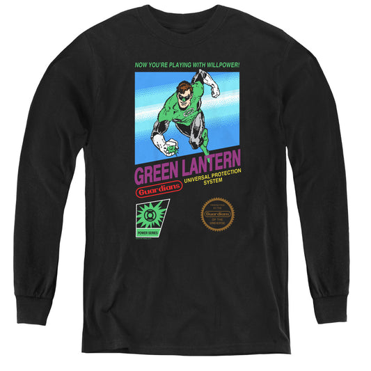 Green Lantern - Box Art - Youth Long Sleeve Tee - Black