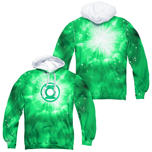 Green Lantern - Green Energy (Front/back Print) - Adult Poly Pullover Hoodie - White