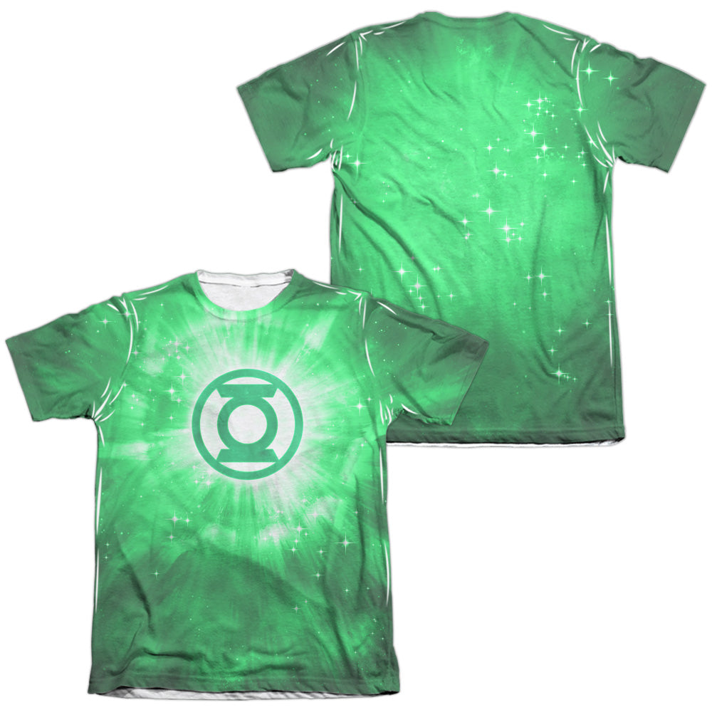 Green Lantern - Green Energy (Front/back Print) - Adult 65/35 Poly/cotton Short Sleeve Tee - White T-shirt