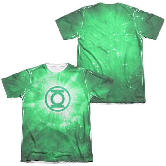 Green Lantern - Green Energy (Front/back Print) - Adult 65/35 Poly/cotton Short Sleeve Tee - White T-shirt