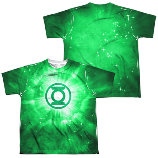 Green Lantern - Green Energy - Short Sleeve Youth Poly Crew - White T-shirt