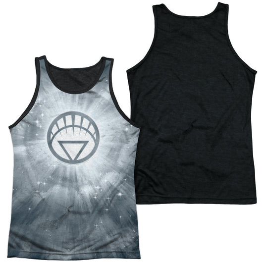 Green Lantern - White Energy - Adult Poly Tank Top Black Back - White