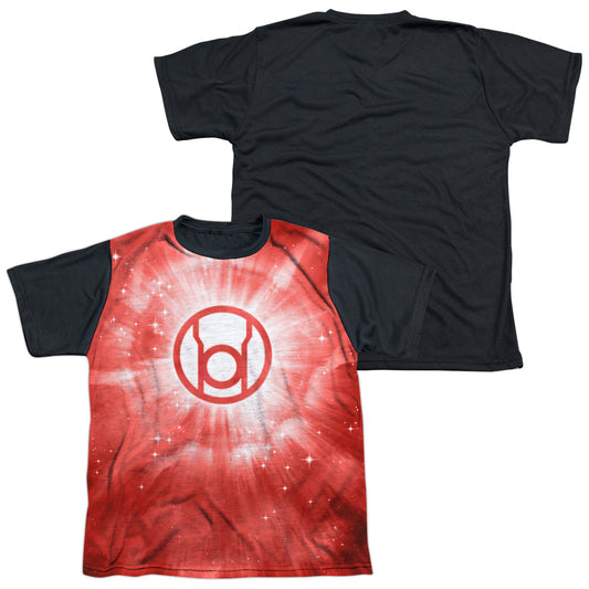 Green Lantern - Red Energy - Short Sleeve Youth White Front Black Back   - White T-shirt