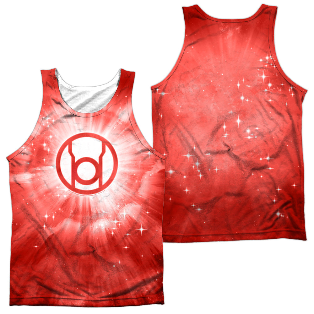 Green Lantern - Red Energy - Adult 100% Poly Tank Top - White