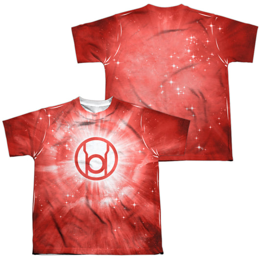 Green Lantern - Red Energy - Short Sleeve Youth Poly Crew - White T-shirt