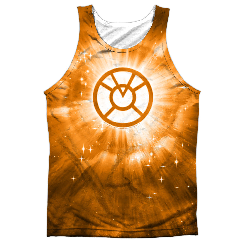 Green Lantern - Orange Energy - Adult 100% Poly Tank Top - White