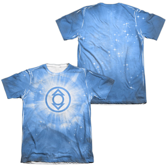 Green Lantern - Indigo Energy (Front/back Print) - Adult 65/35 Poly/cotton Short Sleeve Tee - White T-shirt