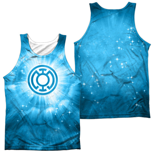 Green Lantern - Blue Energy - Adult 100% Poly Tank Top - White