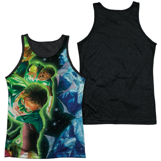 Green Lantern - Guardians - Adult Poly Tank Top Black Back - White