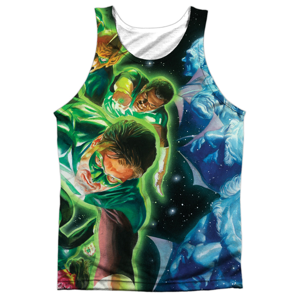Green Lantern - Guardians - Adult 100% Poly Tank Top - White