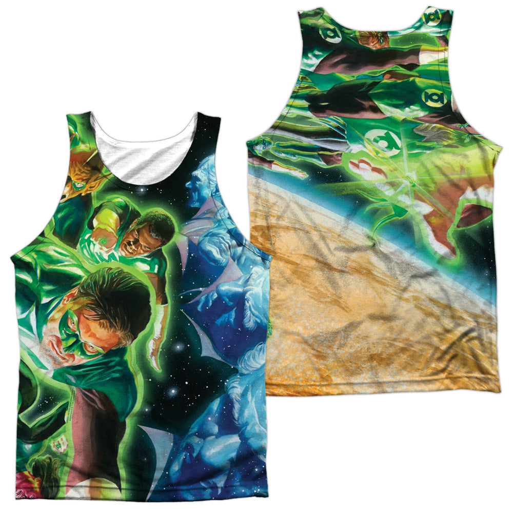 Green Lantern - Guardians - Adult 100% Poly Tank Top - White