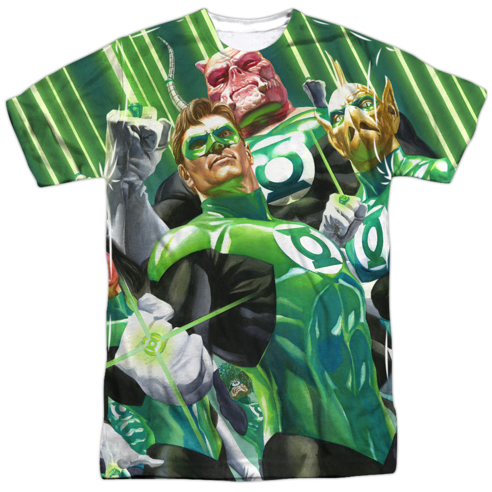 Green Lantern - High Beams - Short Sleeve Adult Poly Crew - White T-shirt