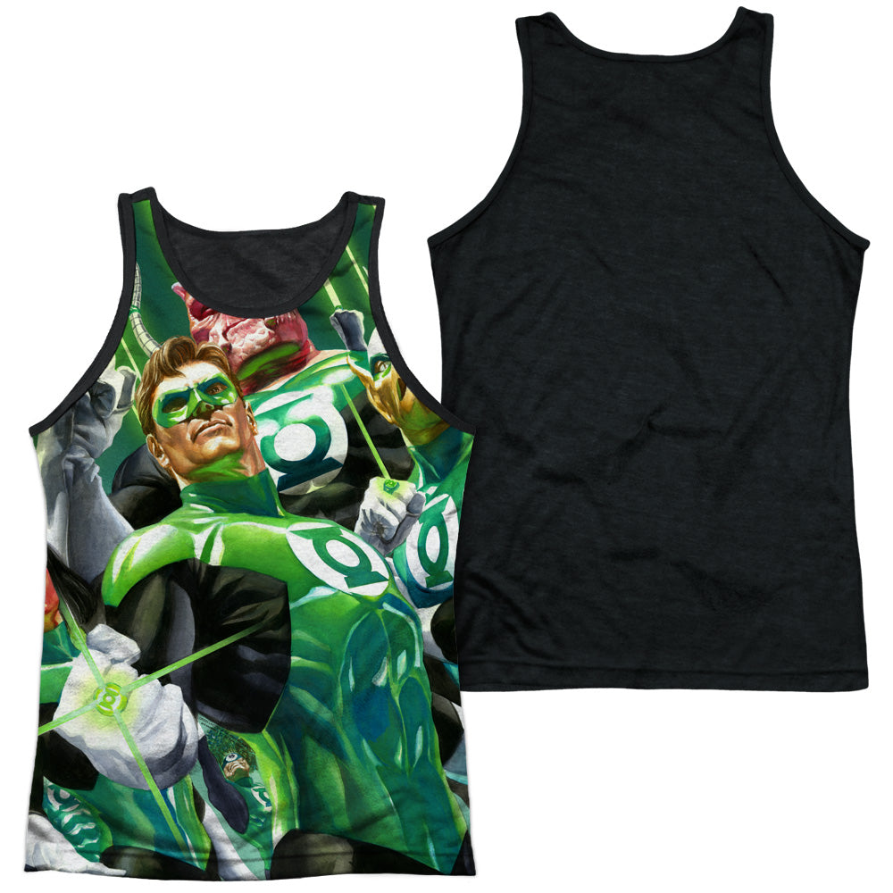 Green Lantern - High Beams - Adult Poly Tank Top Black Back - White