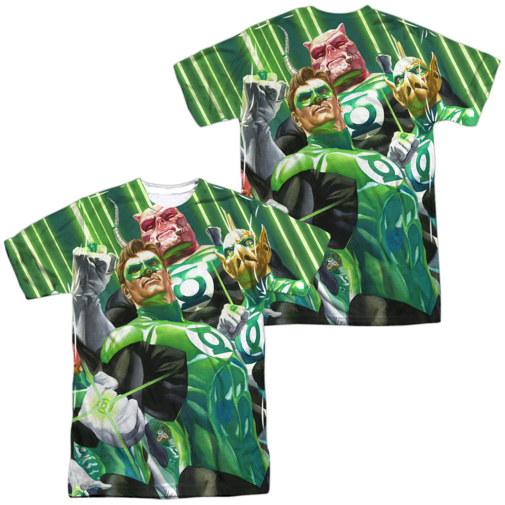 Green Lantern - High Beams - Short Sleeve Adult Poly Crew - White T-shirt