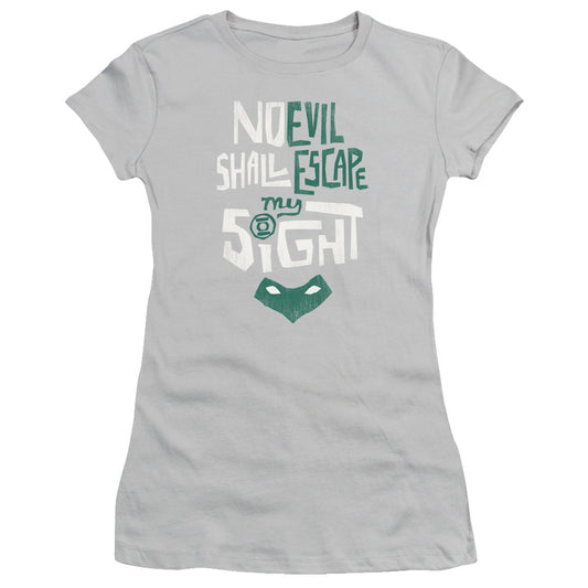 Green Lantern - My Sight - Short Sleeve Junior Sheer - Silver T-shirt