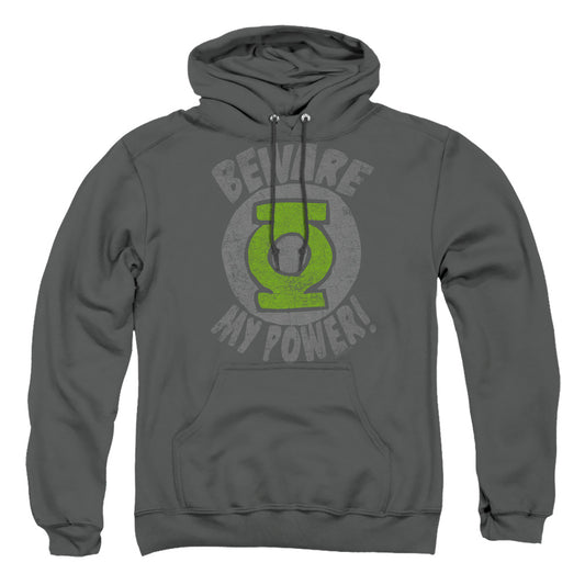 Green Lantern - Beware - Adult Pull-over Hoodie - Charcoal