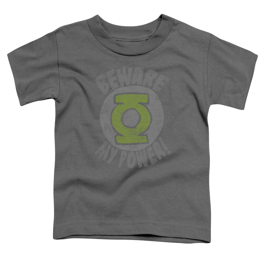 Green Lantern - Beware - Short Sleeve Toddler Tee - Charcoal T-shirt