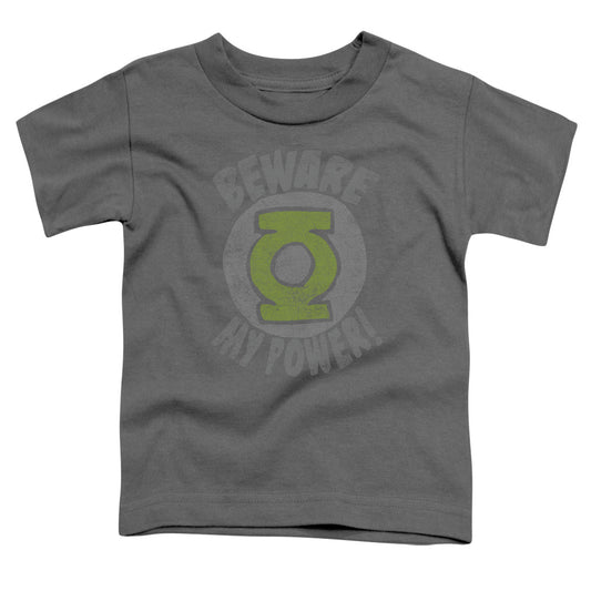 Green Lantern - Beware - Short Sleeve Toddler Tee - Charcoal T-shirt