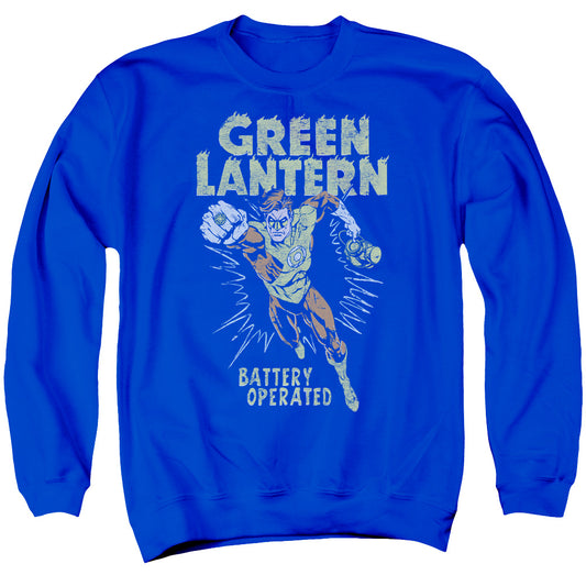Green Lantern - Fully Charged - Adult Crewneck Sweatshirt - Royal Blue