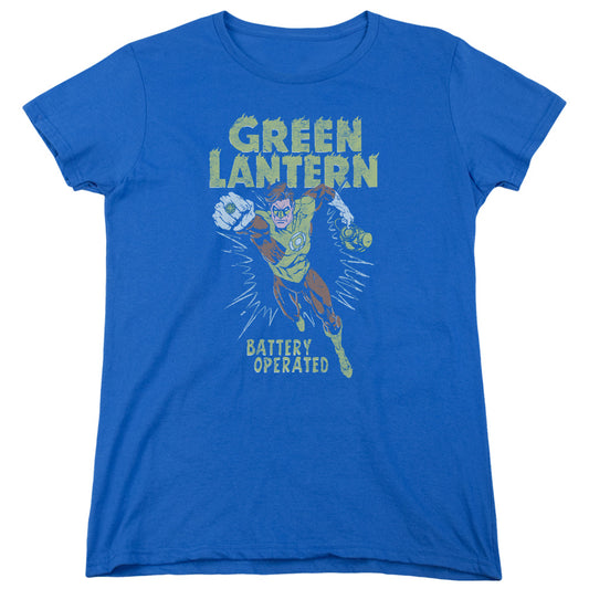 Green Lantern - Fully Charged - Short Sleeve Womens Tee - Royal Blue T-shirt