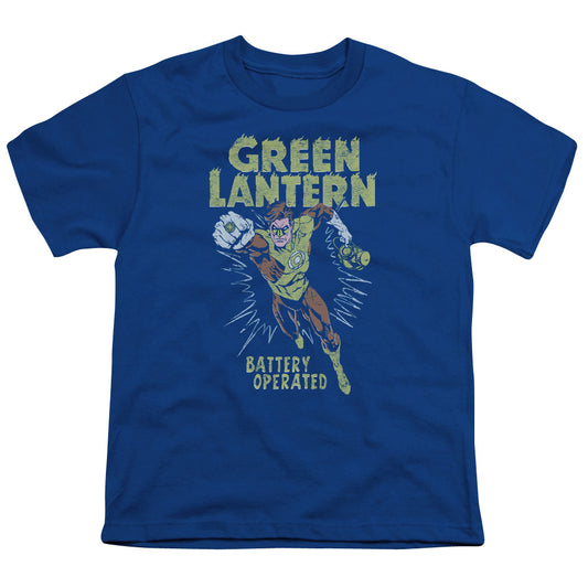Green Lantern - Fully Charged - Short Sleeve Youth 18/1 - Royal Blue T-shirt