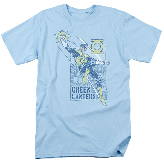 Green Lantern - City Watch - Short Sleeve Adult 18/1 - Light Blue T-shirt