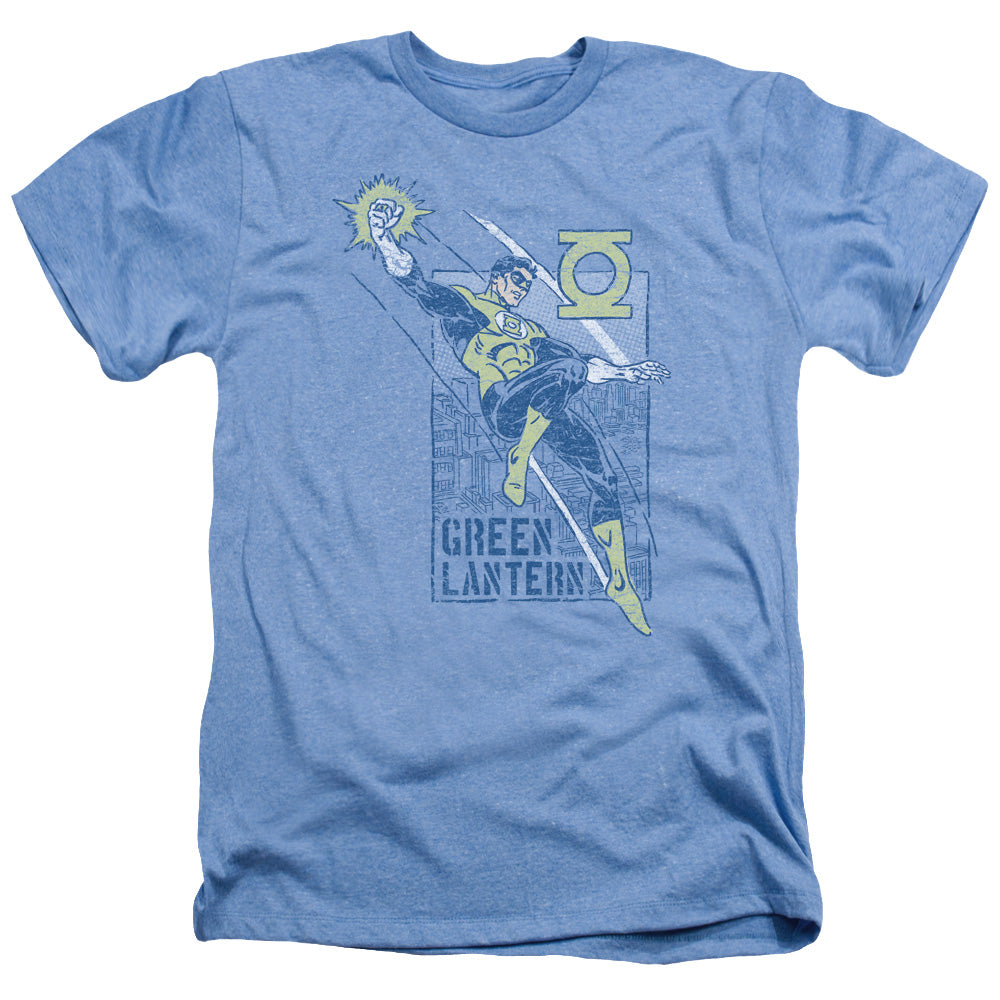 Green Lantern - City Watch - Adult Heather - Light Blue