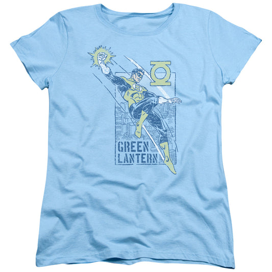 Green Lantern - City Watch - Short Sleeve Womens Tee - Light Blue T-shirt